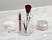 iDesign Clarity Plastic Divided Vanity, Multi-Level Bathroom Accessory Organization, Cosmetic Cup
