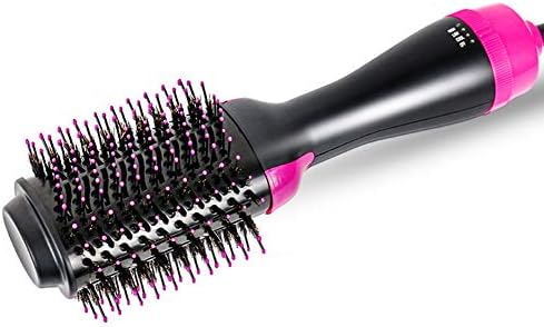 One Step Hair Blow Dryer Brush 3 in 1 Compact Design-Hot Air Hair Dryer, Hair Straightener and Hair Styler/Fast Dry Scalp/Salon Pro,Black