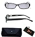 (#FR6109 Blk) Men & Women Casual Style Frame Plastic Sun Reader Reading Glasses And Sunglasses Eyewear for Outdoor + Cleaning Cloth (NOT BI-FOCAL Glasses) (Black, 1.75)