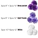18pcs Tissue Hanging Paper Pom-poms, Hmxpls Flower Ball Wedding Party Outdoor Decoration Premium Tissue Paper Pom Pom Flowers Craft Kit (Purple & White, 8