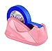 Acrimet Premium Desktop Tape Dispenser Jumbo, Plastic, Non-Skid Base (Heavy Duty) (Pink Color)