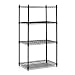 Furinno Wayar Heavy Duty Wire Shelving System, 4-Tier, Black primary