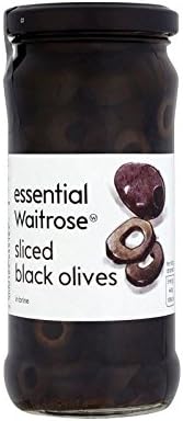 Sliced Black Spanish Olives Waitrose 240g - Pack of 2