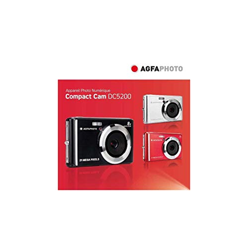 AGFA Photo – Kompakte Digitalkamera mit 21 Megapixel CMOS-Sensor, 8X Digitalzoom und LCD-Display Rot & Amazon Basics… – Bild 5