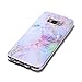 Wwwe Jewby Galaxy S8 Case, Bling Diamond Hard Case for Samsung Galaxy S8 with a Screen Protector (Marble E)