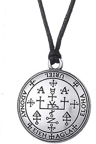 Lovelegis Necklace - Esoteric - Symbol - Gothic - Archangel - Uriel - Man - Woman - Pendant - Cabal - Talisman - Enochian - Adonay - Silver Color - Gift Idea - Birthday - Christmas - Her - Him