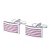 Promotioneer Men's Five Striped Pink Cufflinks Shirt Wedding Business