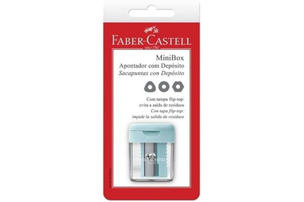 Apontador com Depósito Minibox, Faber-Castell, SM/MINIBOX, Multicor