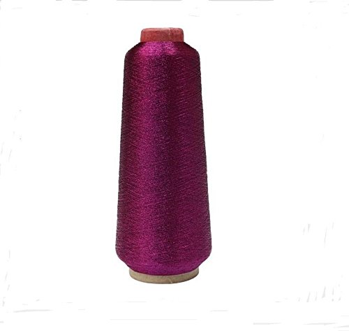 Sparkle Metallic Threads Machine Embroidery - 5000 Yards per roll (Rose red Color)