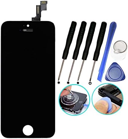 MobileAge For iPhone 5S Touch Screen Replacement Black New LCD Digitizer Display Assembly Repair Replacement + Tool Kits