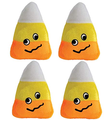 Set of 4 (Four) Adorable Plush Candy Corn- Fun Halloween Party Favor / Goody Bag Addition - Thumbnail 3