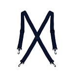 No-Buzz X Back Airport Travel Suspenders, Clips Hook to Belt Loops, 48 or 54 In.