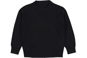 Miccina Baby Toddler Boys Sweater Girls Knit Pullover Sweatshirt Kids Long Sleeve Crew Neck Solid Casual Tops