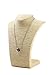 Jewelry Bust Display Stand – Necklace Pendant Chain Mannequin Display Holder Stand - Burlap Beige, 11 inches