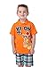 Disney Little Boys 2 Piece Lion Guard Kion Polo Shirt with Plaid Short, Orange, 2T