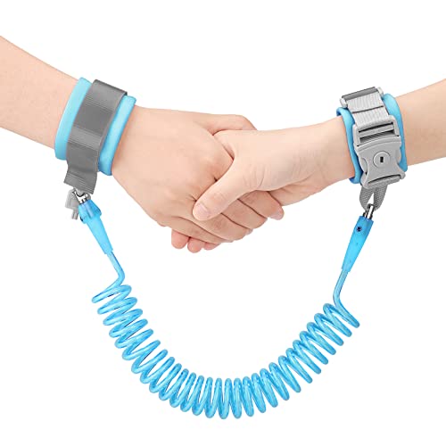 Wrist Reins for Toddlers Boys and Girls, Anyfirst 2.5M Anti Lost Wrist Link, 360°Rotate Toddler Wrist Strap with Elastic Wire Rope and Security Lock for Children Walking, Blue — image 1