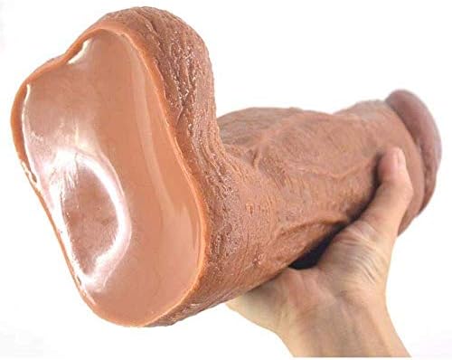 ZHANGPINaA Soft and Safe Medical 10.83inch Lifelike Peasure D'îD&lő Body Relax Waterproof Massage Hand-Free Dilatador G Toy for Women Beginners Brown Personal Tools