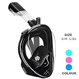 Full Face Snorkel Mask - 180° Panoramic View Snorkel Gear,Comfort and Superior Optics in A Snorkeling Mask. for Adult and Kids Snorkel Set