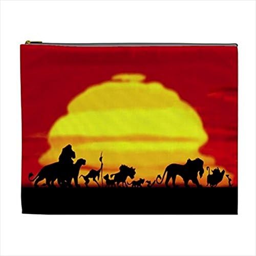 Lion King and Friends Silhouette Cosmetic Bag Pencil Case Multi Purpose Pouch 2 sides (XL)