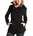 Alpine Swiss Emma Womens Peacoat Double Breasted Overcoat 3/4 Length Wool Blazer