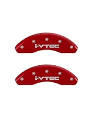 Automotive Parts and Accessories: MGP Caliper Covers 20143FIVTRD Red Powder Coat Finish Front Caliper Cover, Set of 2 (i-Vtec, Silver Characters, Engraved) - MGP Caliper Covers