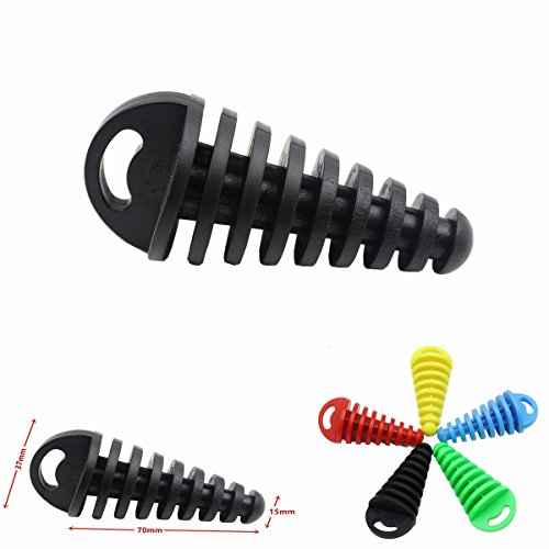 Triclicks Black Motor Bike ATV 15-37mm Muffler Tail Pipe Exhaust Silencer Wash Plug