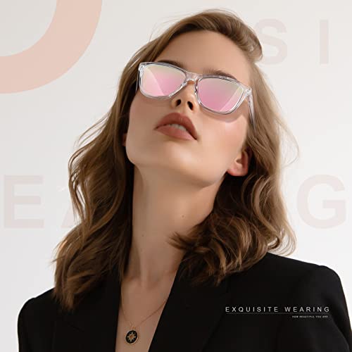 DANAMY Sunglasses Womens Polarized Trendy Sunglasses - Men & Women Mirrored Driving Fishing Sun Glasses with UV400 Protection