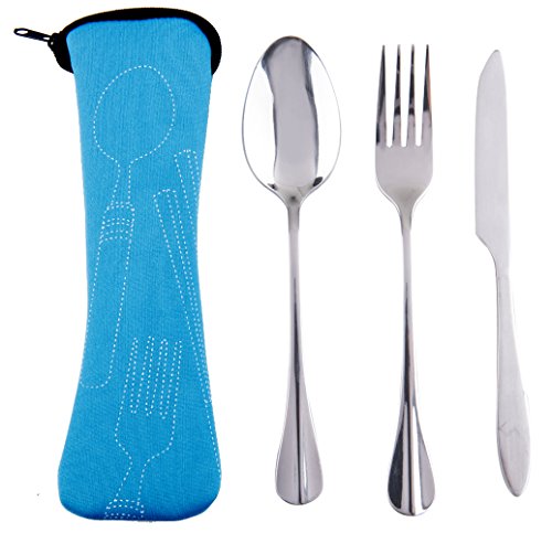 image for Bekith 6 Piece Stainless Steel Utensil Set (Knife, Fork, Spoon) Lightw