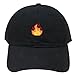 City Hunter C104 Fire Cotton Baseball Dad Cap 18 Colors (Black)