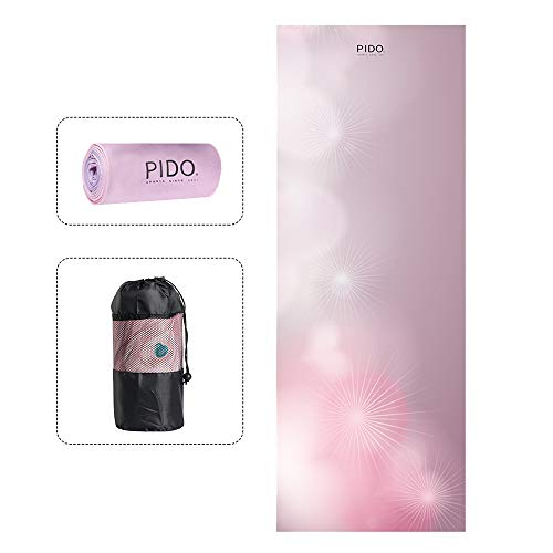 WWWW pido Yoga Towel Non Slip Sweat Absorbent Towel Convenient Widened Folded Fitness Blanket with Bag 72″x26″(Dawn)