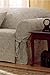 SureFit Home Décor SF24987 Scroll Sofa Cover, Relaxed Fit, Cotton/Polyester, Machine Washable One Piece Champagne Color