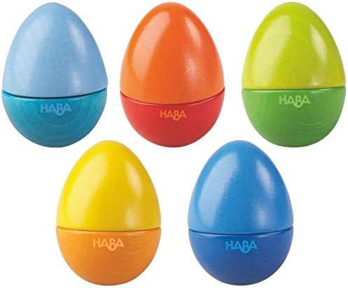 HABA Musical Eggs - 5 Wooden Eggs with 