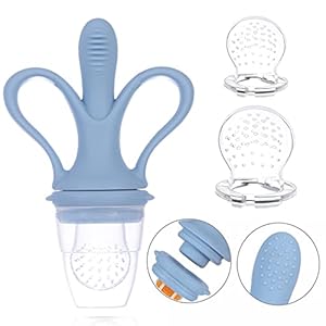 Baby Fruit Feeder, Banana Mesh Pacifier Infant Toddler Fresh Food, Babies More Than 3 Months Feeding Eating Supplies…