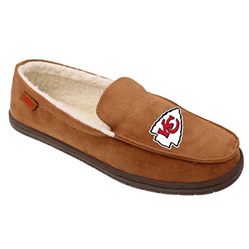 FOCO Kansas City Chiefs NFL Mens Exclusive Beige Moccasin - L