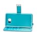 Galaxy Note 5 Case, IZENGATE [Classic Series] Wallet Case Premium PU Leather Flip Cover Folio with Stand for Samsung Galaxy Note 5 (Turquoise Blue)