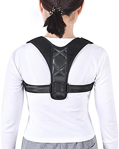 Posture Corrector Clavicle Chest Support Brace for Men and Women, Prevent Slouching and Back Pain Relief with Two Soft Pad (REG 28''- 47'')
