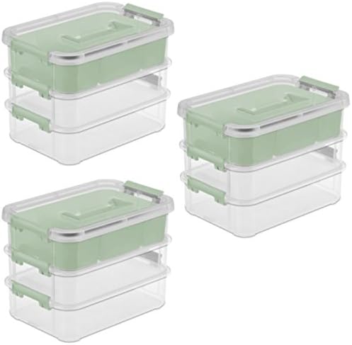 Sterilite Stack &amp; Carry 3 Layer Handle Box &amp; Tray (Set of 3)