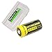 Nitecore RCR123A NL166 3.7V 650mA 2.4Wh 650mAh Protected Li-ion 16340 Rechargeable Batteries with EdisonBright battery carry case
