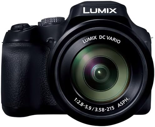 Panasonic Point and Shoot Digital Camera 4K, Vlogging Camera for Travel | 4K digital camera for photography featuring 60X optical zoom and image stabilization, Black, DC-FZ80D