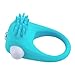 Vibrating Penis Ring, Tracy's Dog Vibrating Mini Silicone Rabbit Cock Ring Stimulator Sex Toy (Blue)
