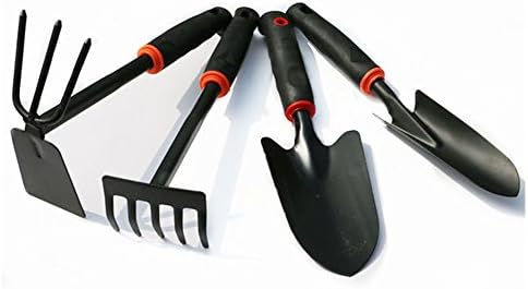 Awayyang 4 Piece Garden Tool Set,Gardening Kit with Multi Tools Best for Lawn &amp; Garden Care