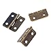 dophee 12pcs Antique Brass Mini Hinges Connectors for Cabinet Drawer Crafts Wooden Box Jewelry Gift Box with Mounting Screws - 0.73