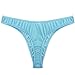 FEESHOW Mens Smooth G String Thongs Open Front Underwear (Medium, Sky Blue)