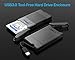 ineo 2.5 inch USB 3.0 Tool-Less External Hard Drive Enclosure for 9.5mm & 7mm SATA HDD SSD with UASP Supported - [T2573]