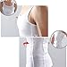 Mens Slimming Body Shaper Undershirt Vest Shirt Abs Abdomen Shaperware (Large, White)
