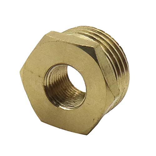 Yoohey Brass Pipe Fitting, Hex Bushing 1/2" NPT Male x 1/8" NPT Female 3pcs