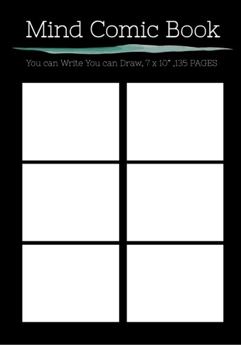 Mind Comic Book - 6 Panel ,7x10, 135 Pages,Make Your Own Comic Books: comic panel,For drawing your own comics, idea and design sketchbook,for artists of all levels
