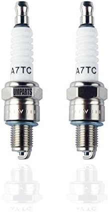 UMPARTS (2A7) (Pack of 2) Spark plug direct replacement for Lance Scooter 50cc PCH 50 (4 Stroke) Air-Cooled 2010 2011 2012 2013 2014 2015 2016 2017