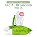 emerginC Scientific Organics Biodegradable Facial Cleansing Wipes - Makeup Remover Wipes with Nourishing Aloe, Witch Hazel + Fruit Extracts (Pack of 30)
