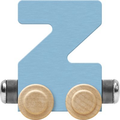 NameTrain Pastel Letter Car Z - Made in USA (Blue)